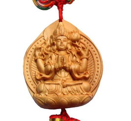 桃木工藝品 車內吉祥掛件，祈愿出入平安